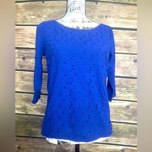 J. Crew Eyelet Lined Front Cotton Top